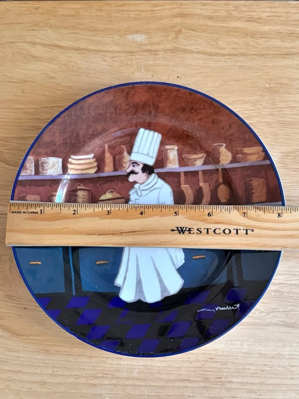 Williams-Sonoma Guy Buffet French Chef 8.25”in Plates Vintage Made in Japan 5 Pc